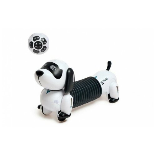 Интерактивная радиоуправляемая собака робот / игрушка на пульте управления Такса (растягивается, световые и звуковые эффекты) LNT-K22