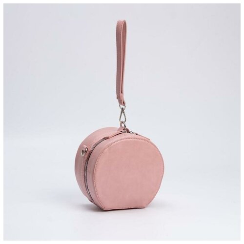 фото Кросс-боди, отдел на молнии, длинный ремень, цвет розовый нет бренда