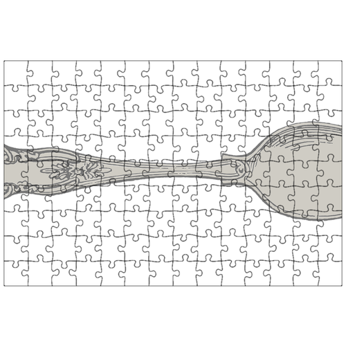 фото Магнитный пазл 27x18см."ложка, столовое серебро, столовые приборы" на холодильник lotsprints