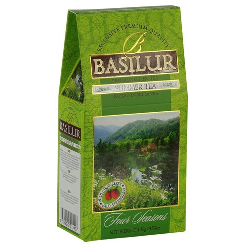 Чай зеленый Basilur Four Seasons Summer Tea, земляника, папайя, 100 г