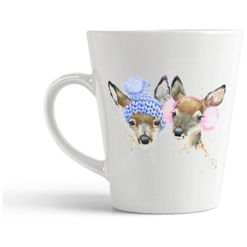 фото Кружка-латте coolpodarok "животные. два олененка"