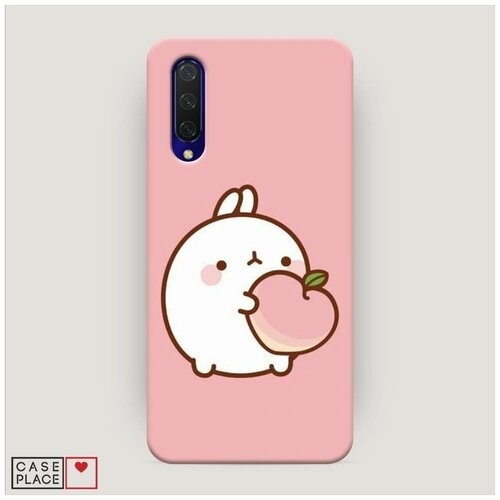 фото Чехол пластиковый xiaomi mi a3 lite кролик с персиком case place