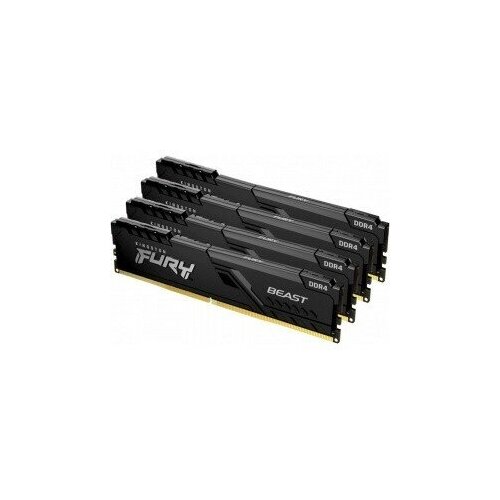 Kingston DRAM 32GB 3200MHz DDR4 CL16 DIMM Kit 4x8Gb FURY Beast Black KF432C16BBK4 32 1181500₽