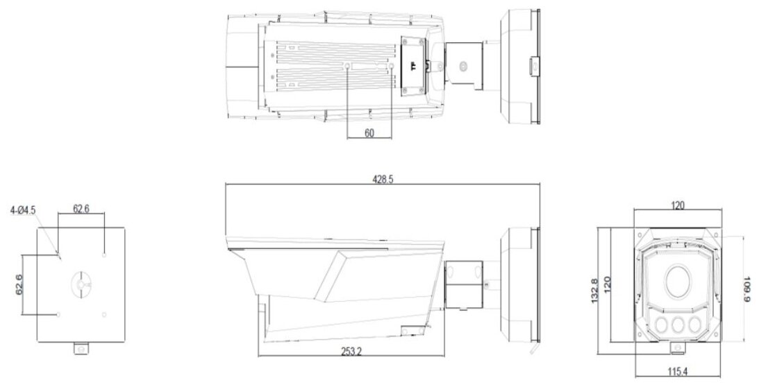 Видеокамера IP Hikvision iDS-TCM203-A/R/0832(850nm)(B) 8-32мм - фото №2