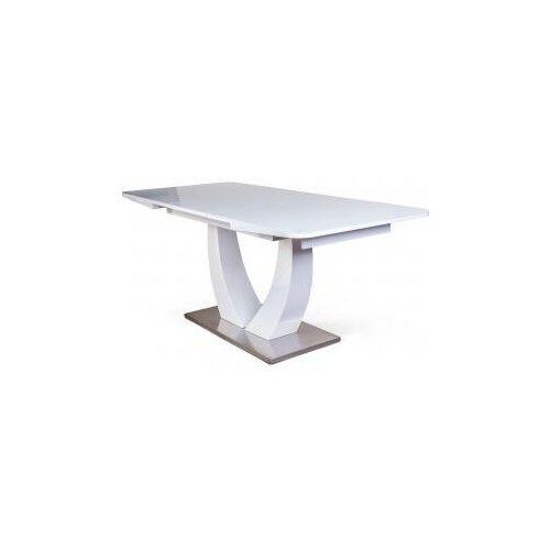 Стол обеденный для кухни ADAMS Прямоугольный, Стекло, Белый