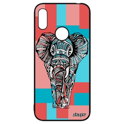 фото Противоударный чехол для смартфона // huawei y6 2019 // "слон" elephant древний, utaupia, цветной