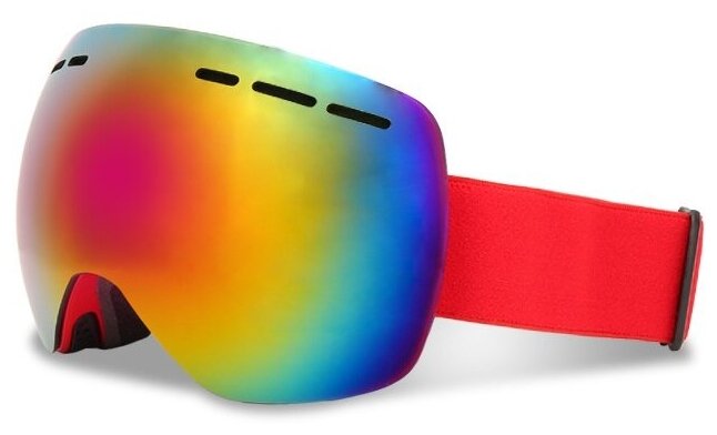Лыжные очки , двухслойные, антизапотевающие, противотуманные, для катания на сноуборде и лыжах. Радуга