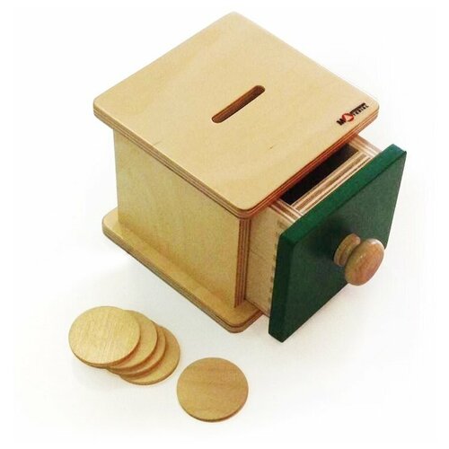 Монтессори игрушки / Монтессори для малышей / Монтессори-материал Деревянная коробочка с 5 