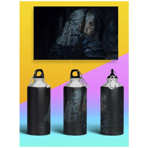 фото Бутылка спортивная/туристическая фляга сериалы ведьмак witcher геральт - 5744 brutbottle