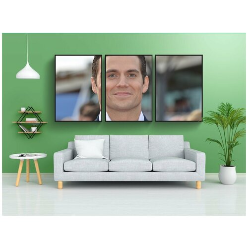 фото Набор модулных постеров для интерьера "генри кавилл, супермен, актер" 60x90 см. в тубусе, без рамки lotsprints