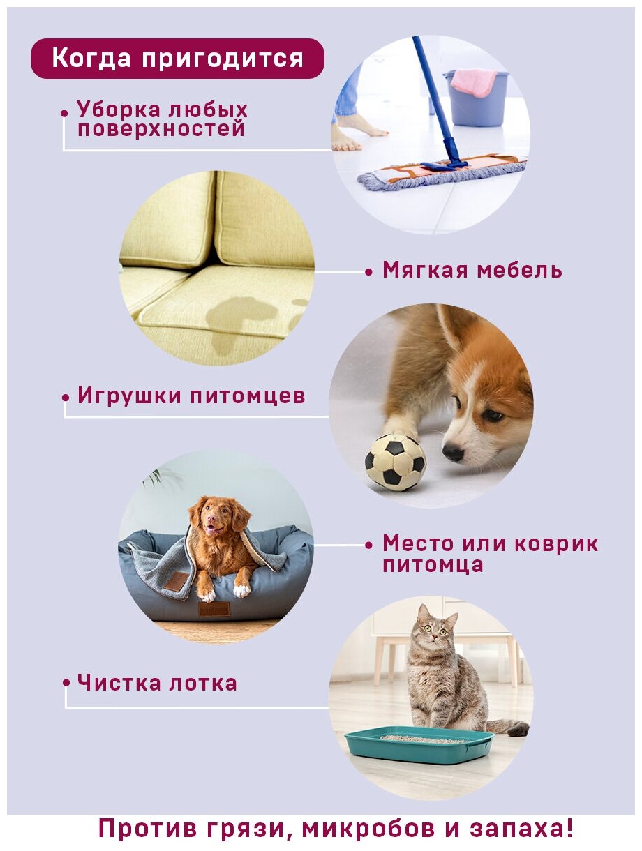 Чистящее средство Wellroom c антибактериальным эффектом для животных 900мл - фото №7