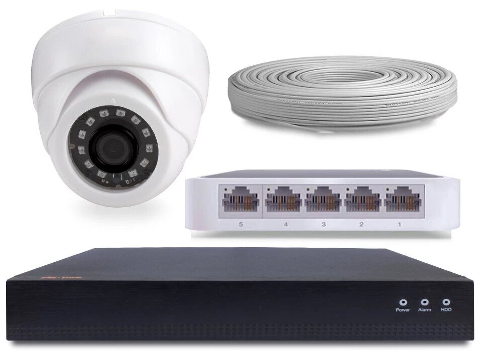 Комплект видеонаблюдения IP Ps-Link KIT-A201IP 1 камера для помещения 2Мп