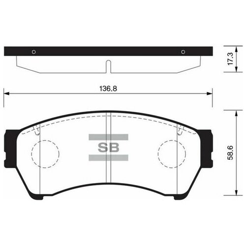 Тормозные колодки дисковые Sangsin SP1475 передние