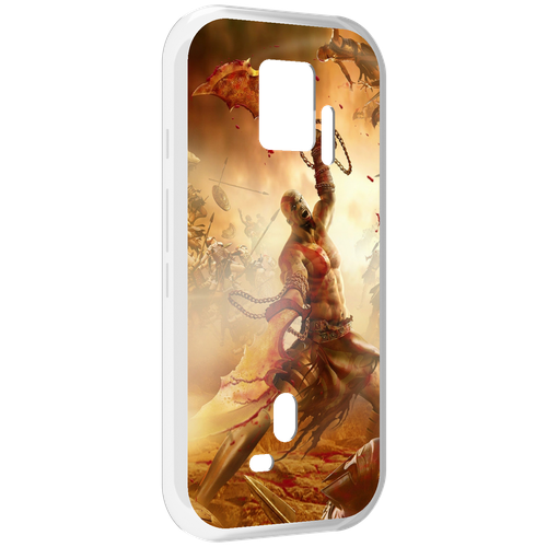 Чехол MyPads God Of War III для ZTE Nubia Red Magic 7S Pro задняя-панель-накладка-бампер