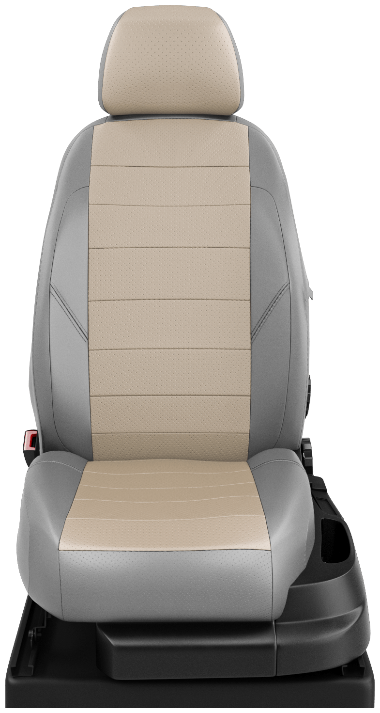 Чехлы на сиденья Suzuki Jimni (Сузуки Джимни) JB43 c 1998-2018 джип 5 мест кремовый-серый SZ25-0400-EC18