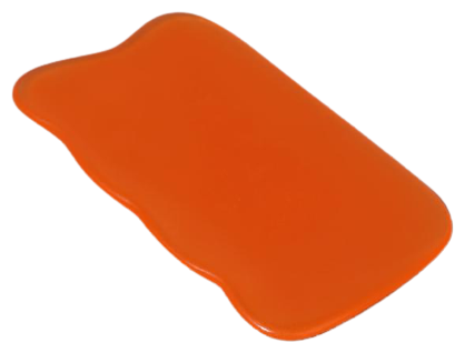 Массажёр гуаша «Волна», 9,5 × 5,5 см, цвет оранжевый - фотография № 1