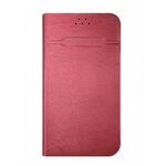 Чехол-книжка универсальный для смартфонов р. M, 5.0-5.5 дюймов, (150*73*20мм), бордовый, OLMIO - изображение