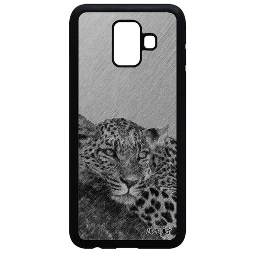 фото Простой чехол на смартфон // samsung galaxy a6 2018 // "леопард" охота стиль, utaupia, серый