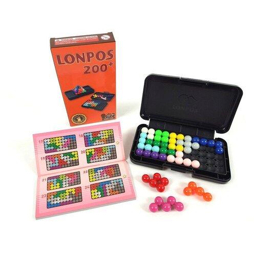 Купить Логическая настольная игра головоломка лонпос, lonpos 3d головоломка, 200+ заданий, черный, пластик