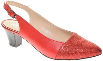 Туфли Olivia женские летние, размер 39, цвет красный, артикул 02-20331-5