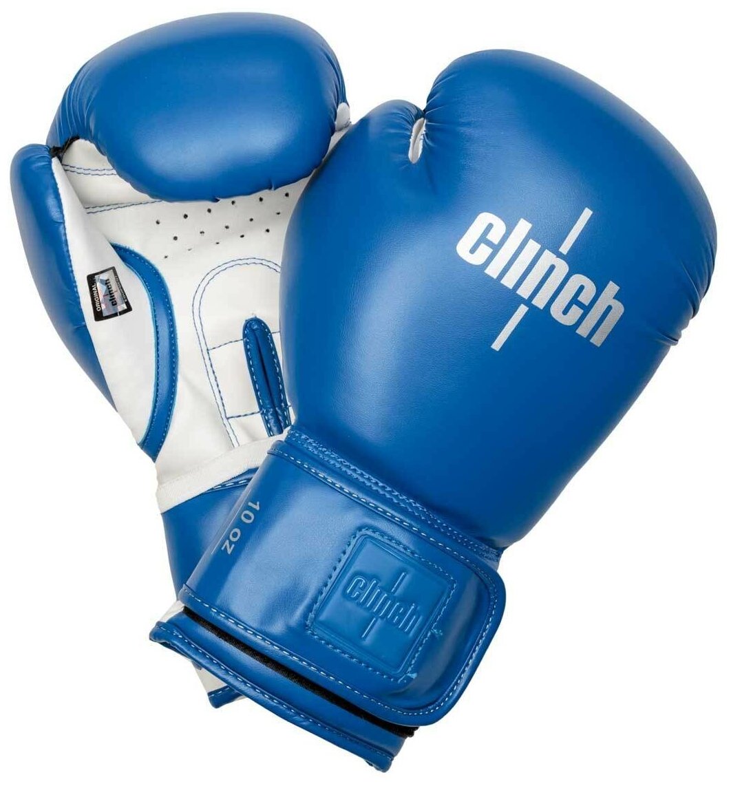 Перчатки боксерские Clinch Fight 2.0 сине-белые 12 унций C137