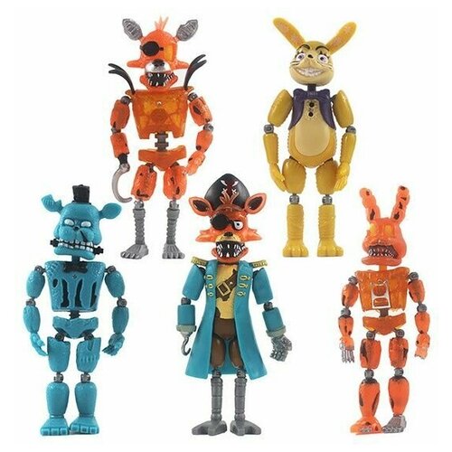 Набор фигурок Аниматроники - 5 штук мягкие игрушки аниматроники фредди и фокси 25 см набор 2 в 1