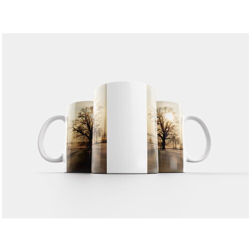 фото Кружка "дерево, заход солнца, зимние впечатления" 320 мл lotsprints