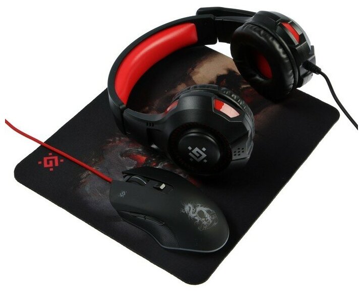 Defender Игровой набор Defender Devourer MHP-006 мышьгарнитураковер проводной 3200 dpi