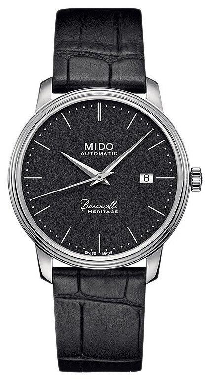 Наручные часы Mido Baroncelli, черный, серебряный