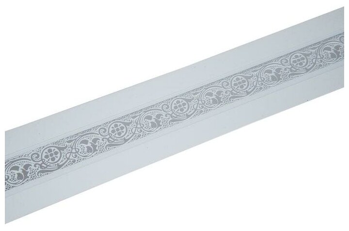 Декоративная планка Грация, длина 300 см, ширина 7 см, цвет серебро/белый Магеллан 7376976 . - фотография № 1