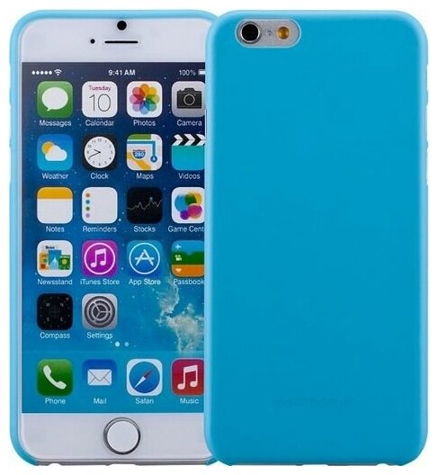 Momax Накладка для iPhone 6 Plus Membrane Case 0.3 mm (blue)