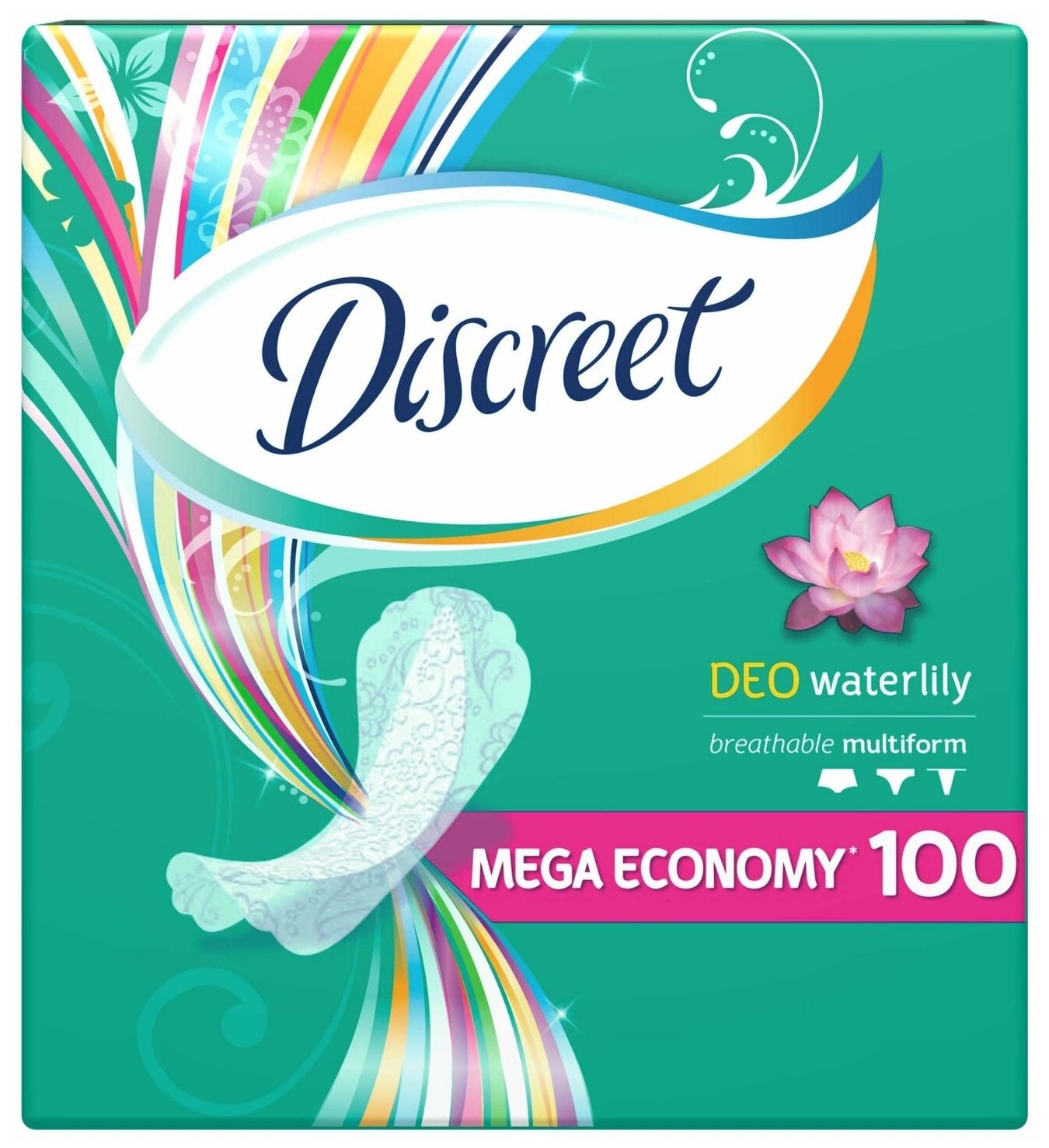 Ежедневные прокладки Always Discreet, Breathable Multiform Water Lily, 100 шт
