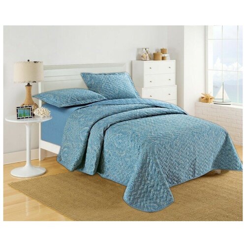фото Sofi de marko постельное белье с одеялом жорж цвет: синий (2 сп. евро)