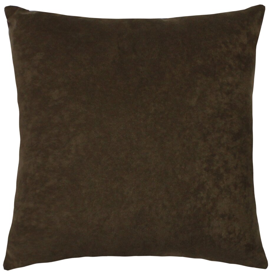 Подушка декоративная MATEX VELOURS коричневый без наволочки, 35х35 см, ткань велюр