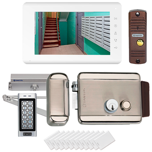 фото Комплект системы контроля доступа tantos mia kit № 8 (электромеханический замок/ кодонаборная панель/ доводчик/ питание)