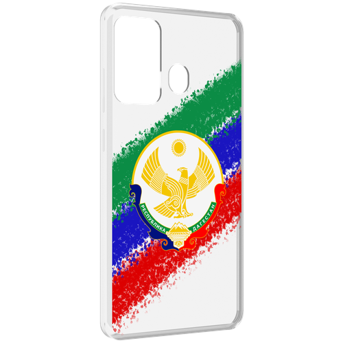 Чехол MyPads герб флаг Дагестана для ITEL A27 / ITEL P17 задняя-панель-накладка-бампер