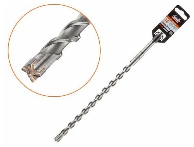 Бур (сверло) GEPARD (GP1214-310) SDS-plus 14х250х310 мм Quadro-x