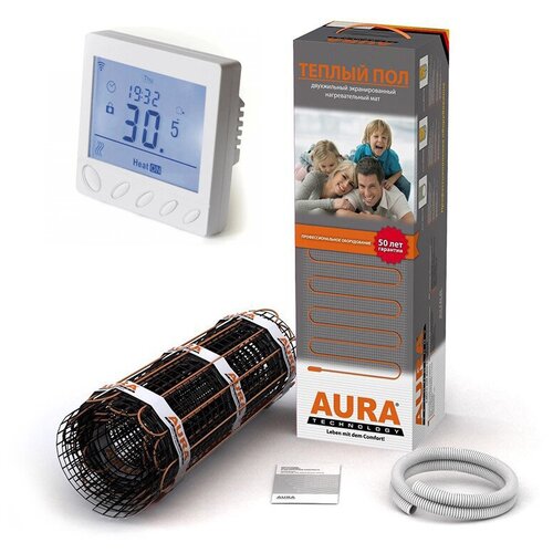 Нагревательный мат AURA MTA 225-1,5 с Wi-Fi терморегулятором нагревательный мат aura mta 225 1 5 с wi fi терморегулятором