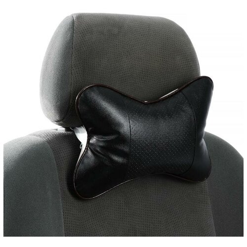 --- Подушка автомобильная для шеи, экокожа, 18×25 см, черный