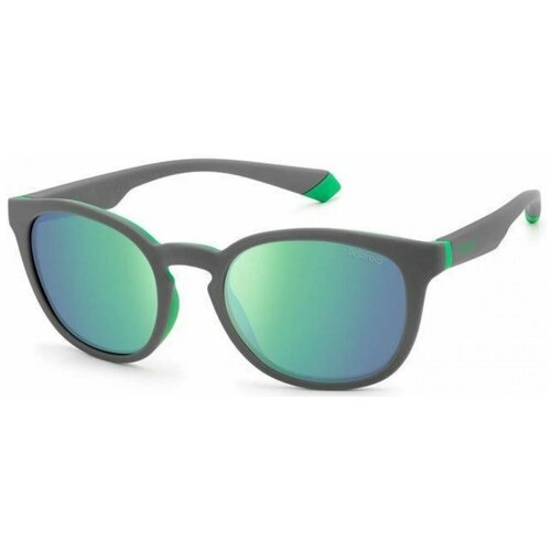 Солнцезащитные очки Polaroid, прямоугольные, оправа: пластик, для мужчин, зеленый