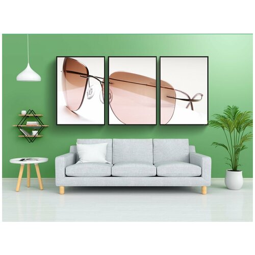 фото Набор модулных постеров для интерьера "очки, аксессуары, мода" 60x90 см. в тубусе, без рамки lotsprints