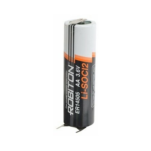 Батарейка Robiton ER14505 (3.6V) с плоскими выводами для пайки элемент питания robiton r cr14505 aa литий диоксид марганца 3 0v