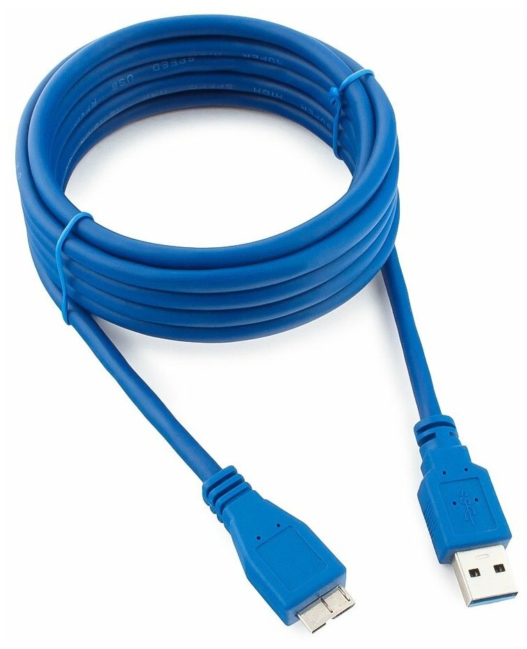 Кабель USB 3.0 Pro Cablexpert CCP-mUSB3-AMBM-10, AM/microBM 9P, 3 м, синий