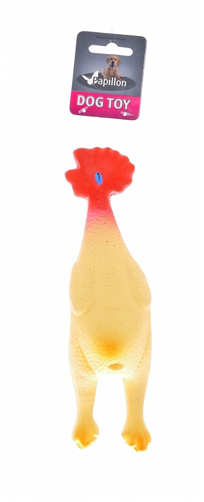 Papillon Игрушка для собак "Цыпленок табака", латекс, 23см (Chicken with peep) 140021, 0,055 кг - фотография № 1