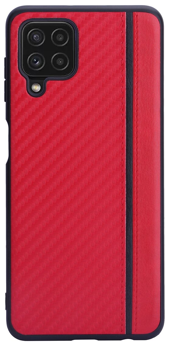 Чехол накладка G-Case Carbon для Samsung Galaxy A22 (4G) SM-A225F, красная