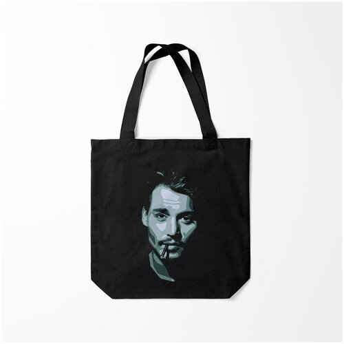 фото Сумка-шоппер / 40х40 см / знаменитости / звезды кино джонни депп burnettie