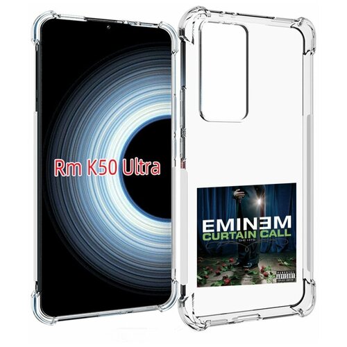 Чехол MyPads Eminem CURTAIN CALL, THE HITS для Xiaomi 12T / Redmi K50 Ultra задняя-панель-накладка-бампер чехол mypads чихуа хуа для xiaomi 12t redmi k50 ultra задняя панель накладка бампер