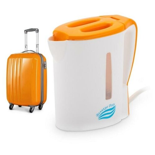 Чайник электрический «Мая-1 », пластик, 0.5 л, 500 Вт, бело-оранжевый