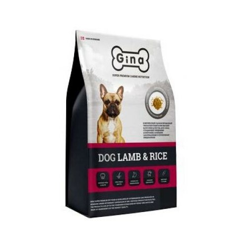 Корм сухой для аллергичных собак Джина Dog Lamb&Rice для собак Ягненок с рисом, 3кг