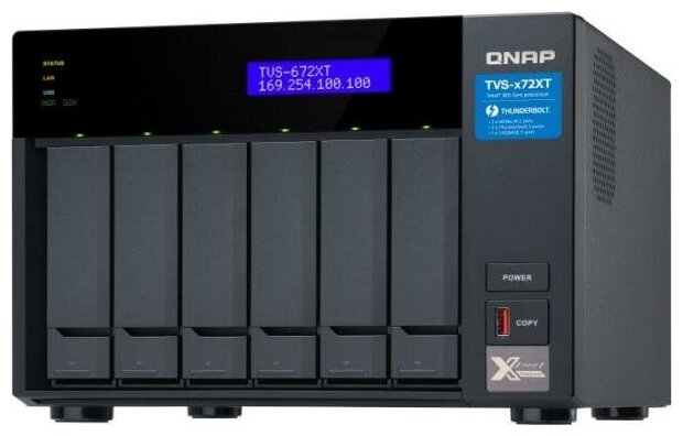 Сетевое хранилище QNAP TVS-672XT-i3-8G 6x2,5 / 3,5